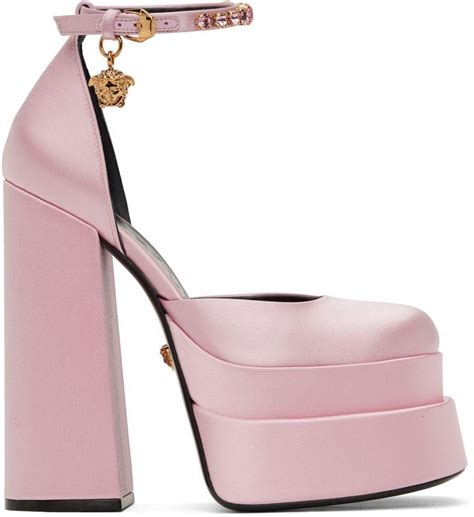 versace pink high heels|versace heels price.